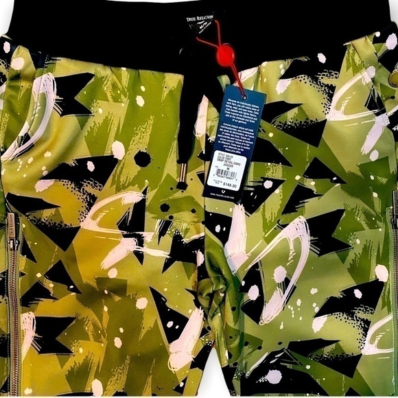 𝅺true RELIGION New With Tags WOMEN'S SNAP DETAIL CAMO JOGGERS SIZE MEDIUM - Picture 8 of 9